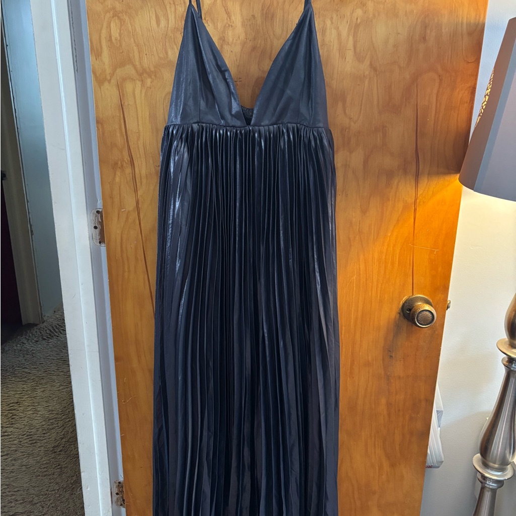 Bhldn Shimmering Black Maxi Dress